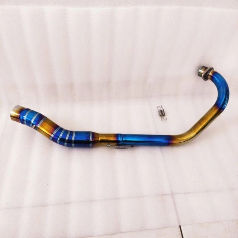 Leher Pipa knalpot Bluemoon Satria Fu karbu/injeksi