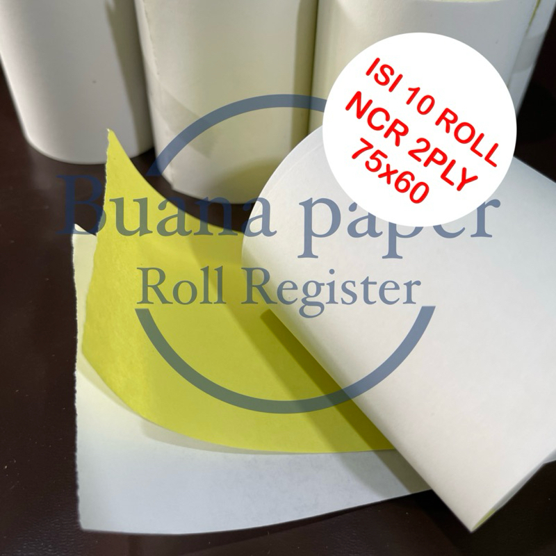 

KERTAS KASIR NCR 2 PLY 75X60 EPSON TMU220 PB-PRINTER DOT MATRIX 75MM