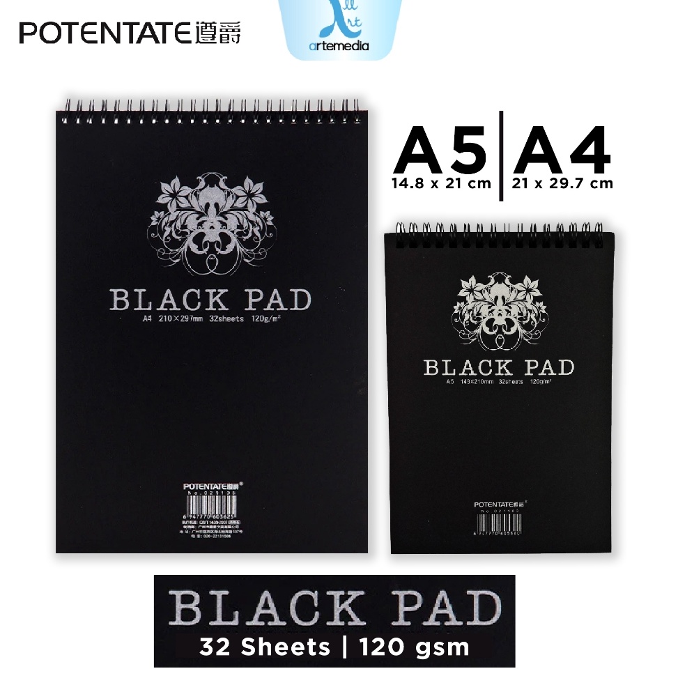 

KODE M73A Potentate Black Paper Wire Bound Sketchbook