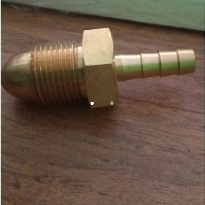 Nepel Kuningan Pigtail untuk Tabung Oksigen N2 / O2 / CO2 selang 1/4" 1/4 inch 1/4inch karbon dioksi