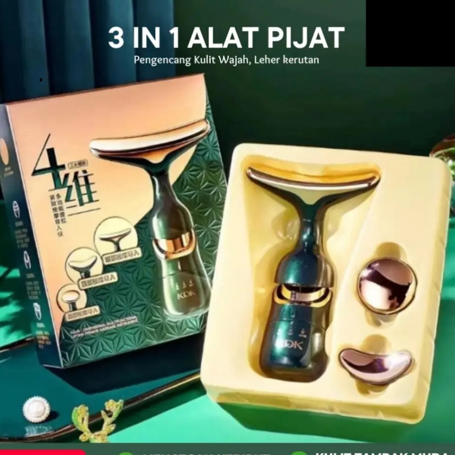 SALE ALAT PIJAT 3 IN 1 LENGKAP Original Alat Pijat Wajah Korea Elektrik Original Alat Setrika Wajah 