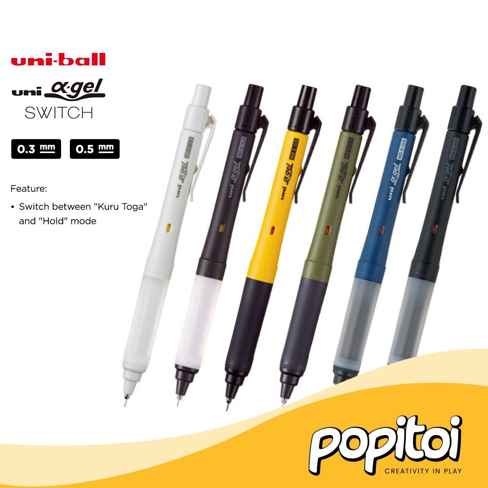 

KODE L87L UNI Kuru Toga Alpha Gel SWITCH Mechanical Pencil 3 5 mm Pensil Mekanik