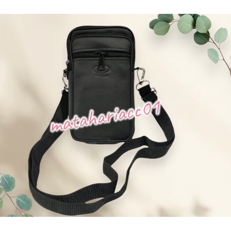 Sarung hp kulit asli dompet tas pinggang sabuk kulit asli