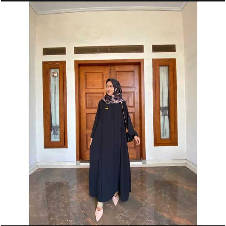 Gamis Aufa Dress gamis Polos Premium Busui Jumbo Size M - L - XL - XXL-6