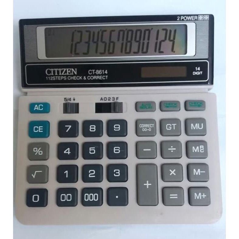 

KODE B39O Kalkulator Citizen Ct 8614 Kalkulator Citizen 14 Digit Calculator dengan tiga nol CT8614