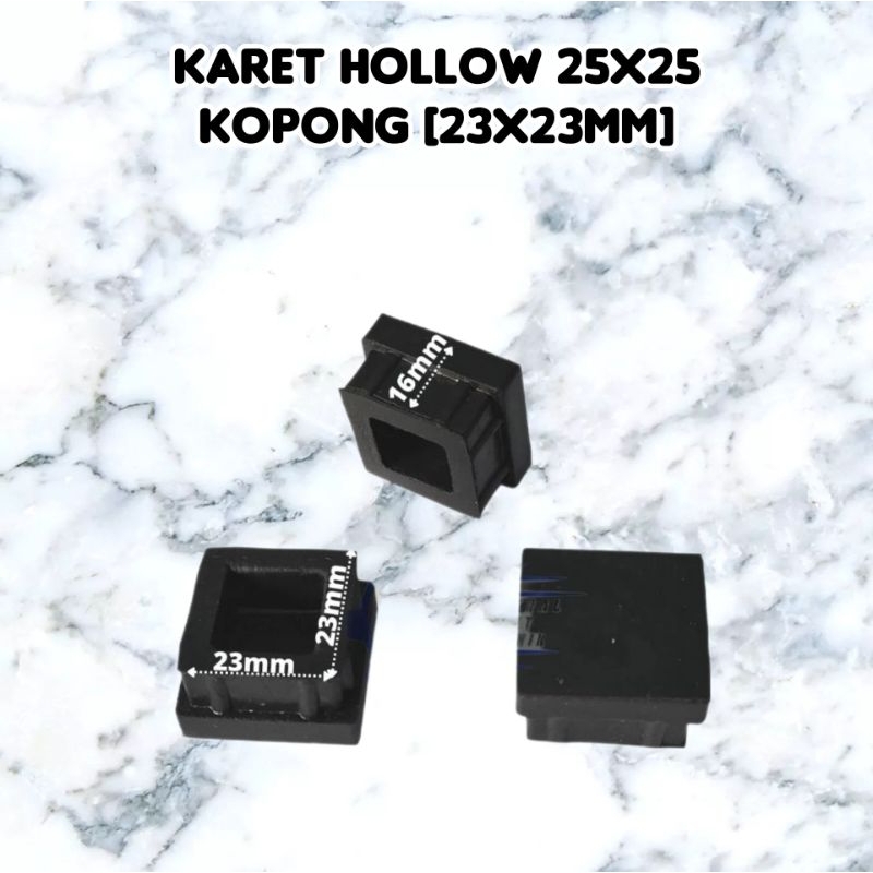 KARET HOLLOW 25X25 KOPONG / KARET BESI HOLLOW