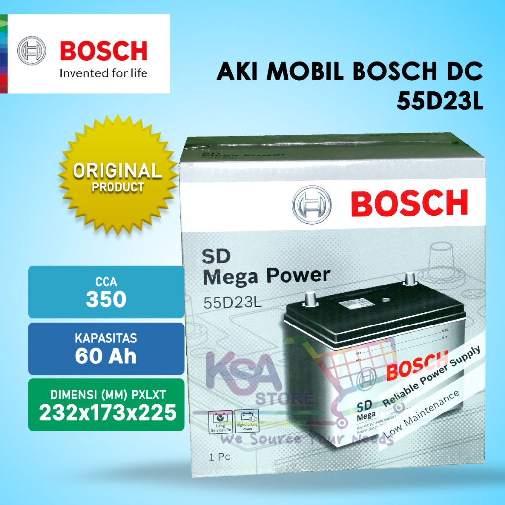 Aki Mobil  BOSCH  DC  (55D23L)