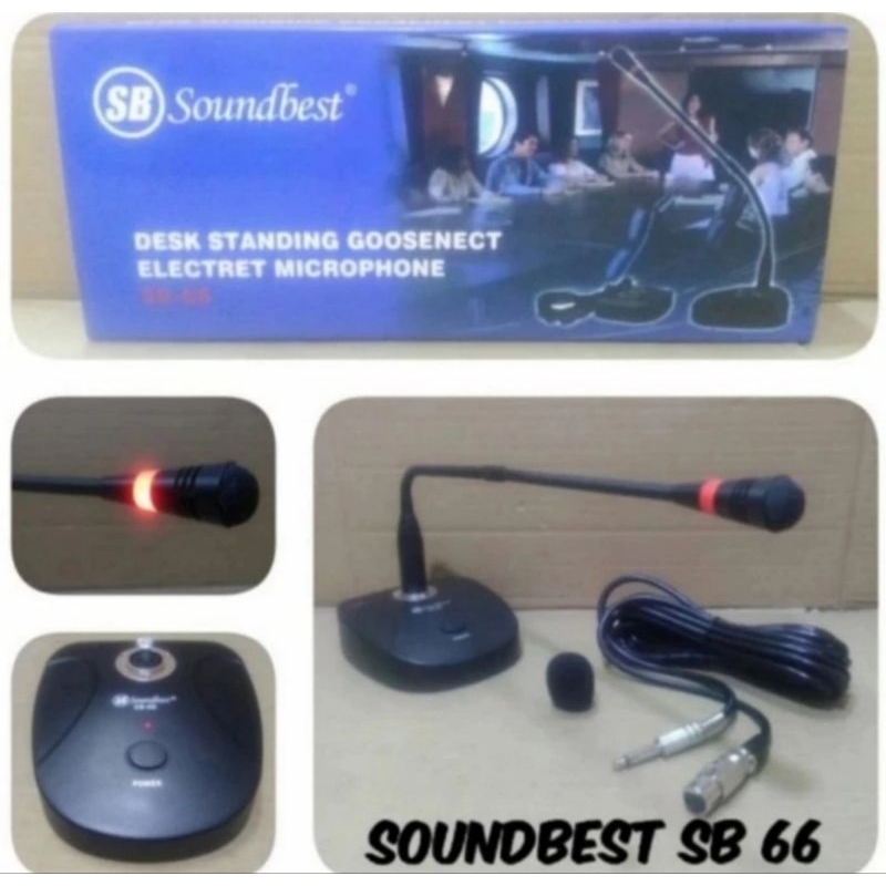 Microphone Meja/Podium Soundbest SB66/Mic Kabel Mimbar Condenser Soundbest SB 66