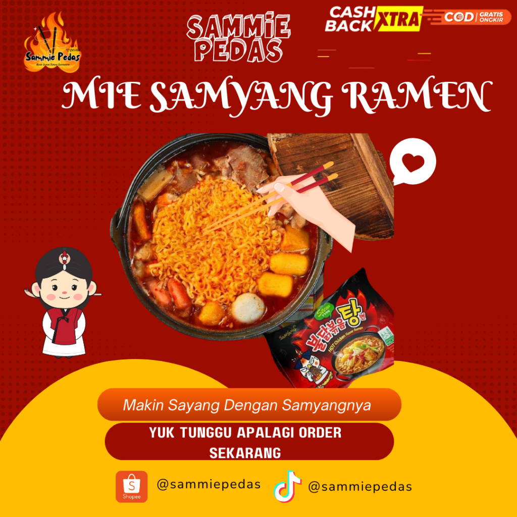 

Mie Samyang Hot Chicken Ramen Original | Mie Instant Korea Halal 140g
