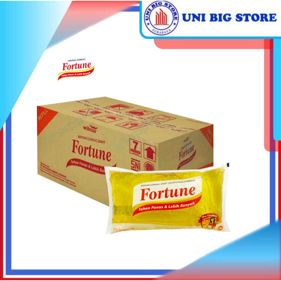 

Fortune Minyak Goreng Kelapa Sawit Vitamin A 500ml x 24 pcs DUS Pillow Pack