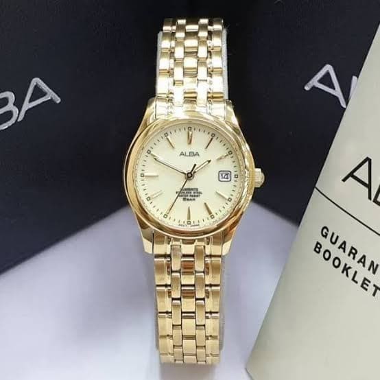 JAM TANGAN WANITA ALBA AXT850X1 AXT850 GOLD ORIGINAL TERBARU