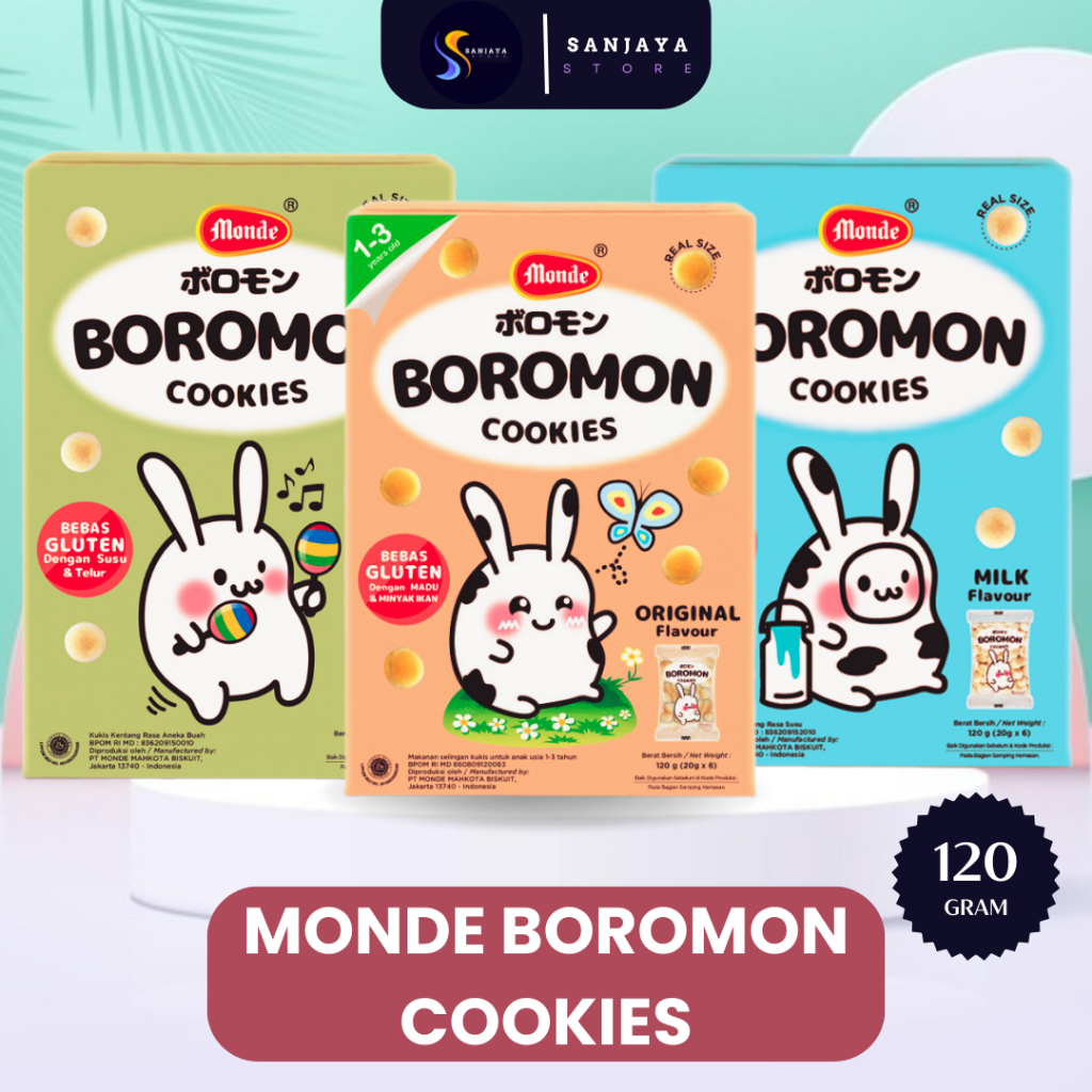 

Monde Boromon Cookies 120 gr - Cookies Baby Snack, Biskuit Bayi Sehat 1 - 5 Tahun