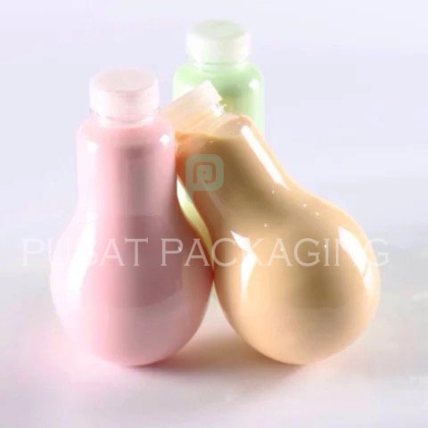 Botol Bohlam 300ml Plastik PET Botol Lampu Kemasan Minuman 300 ml Grosir