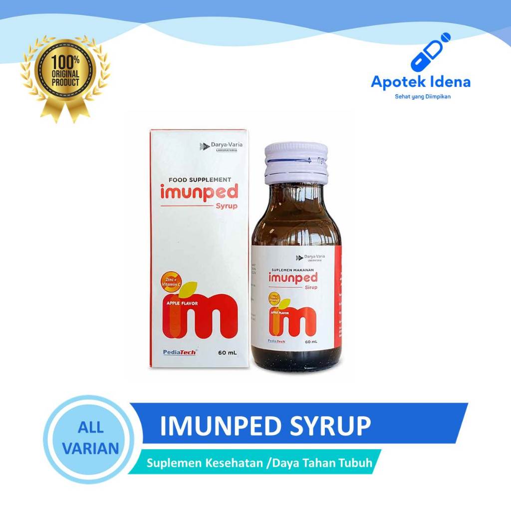 IMUNPED SIRUP Suplemen Vitamin C & Zinc / Suplemen Daya Tahan Tubuh Anak