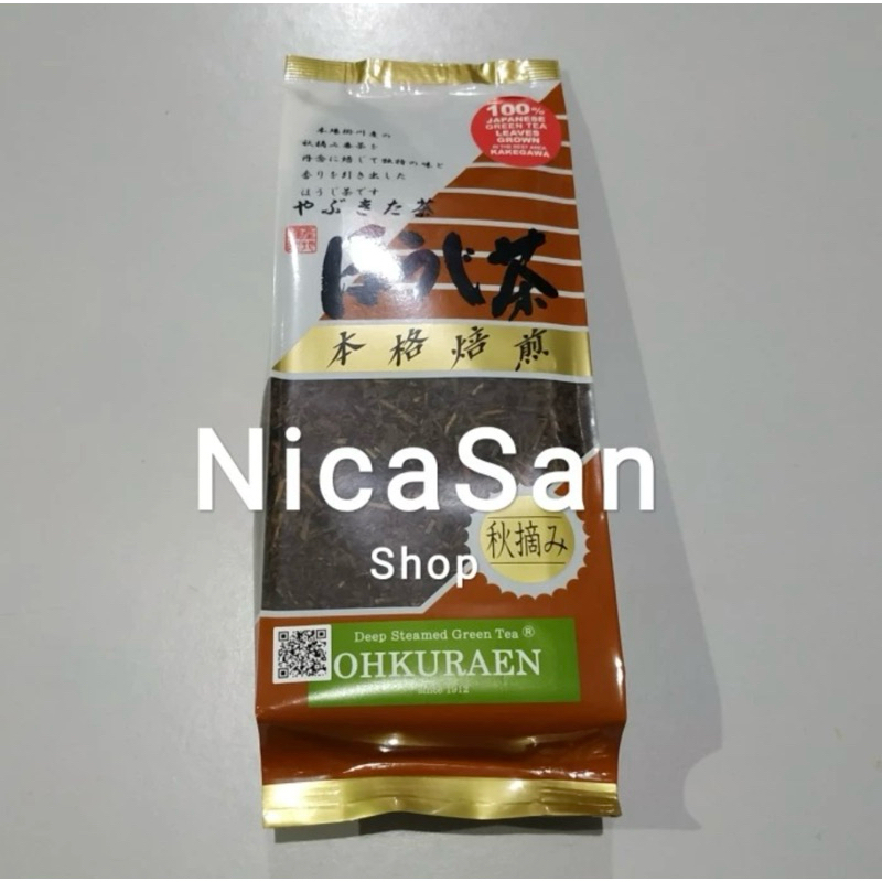 OHKURAEN Autumn Harvest Houjicha Green Tea Teh Hijau Import Jepang