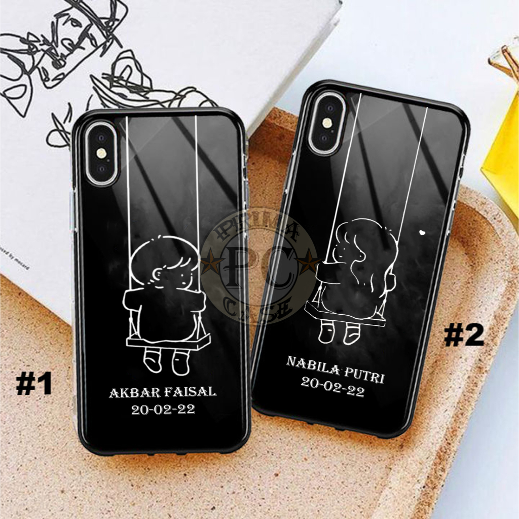 PC35# Terbaru Case Couple Request Nama Couple Hardcase 2D Glossy couple lucu Ready for all type hp..