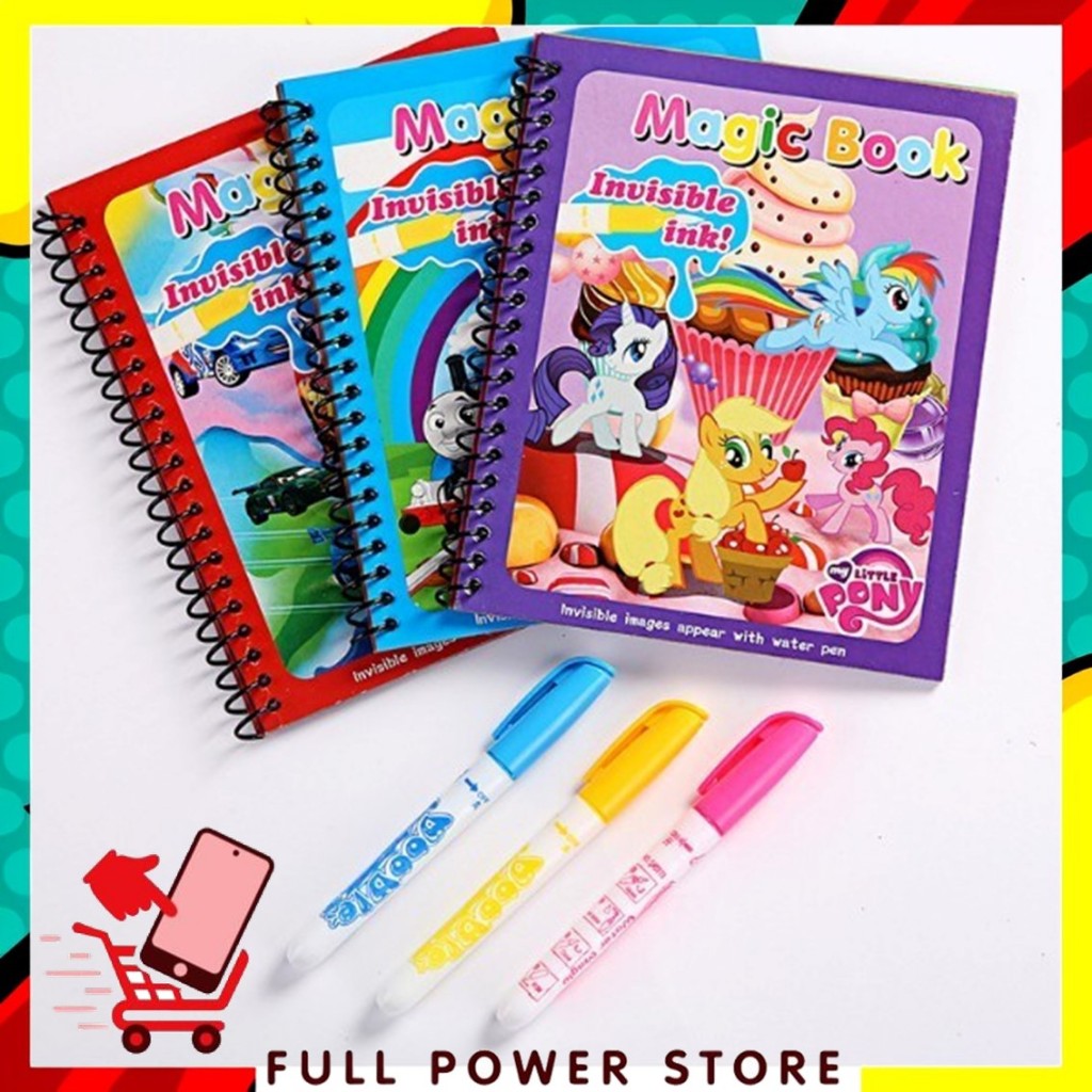 

FPS Magic Water Coloring Book Invisible Ink Buku Gambar Mewarnai Anak Spidol Air