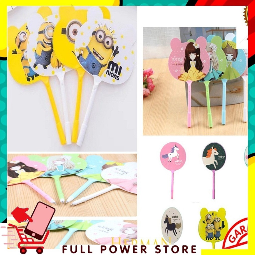 

FPS Pena Kipas Lucu Animal dan Buah Pulpen Kipas Karakter