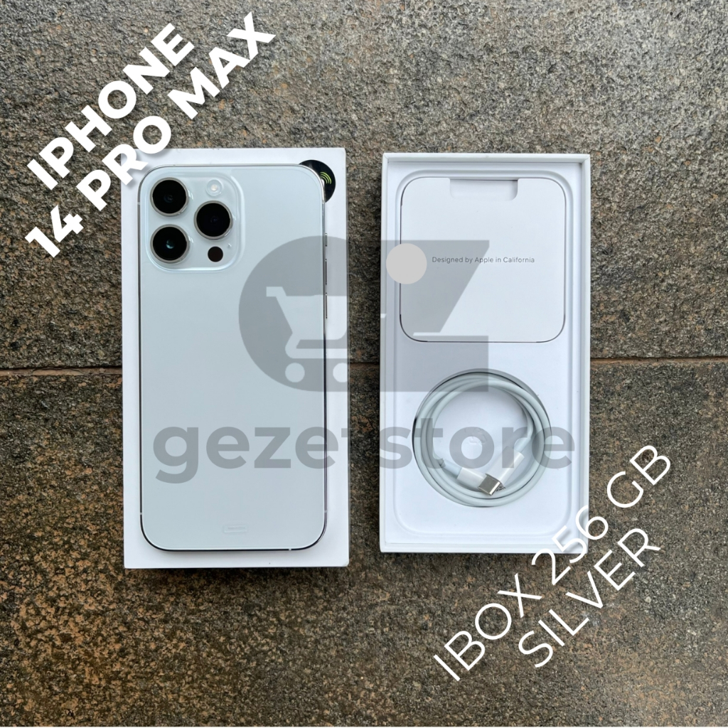Preloved Iphone 14 Pro Max Silver Langka IBOX
