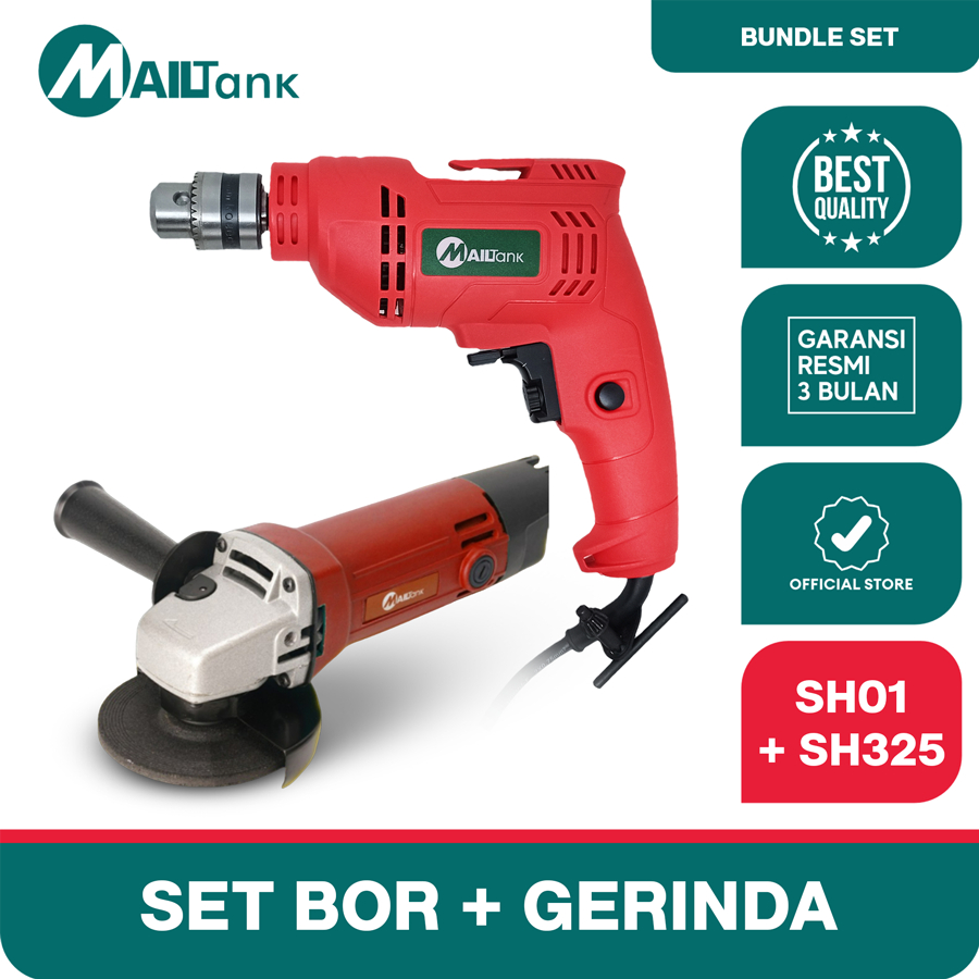 MAILTANK SET GERINDA TANGAN SH01 DAN ELECTRIC DRILL 10MM SH325