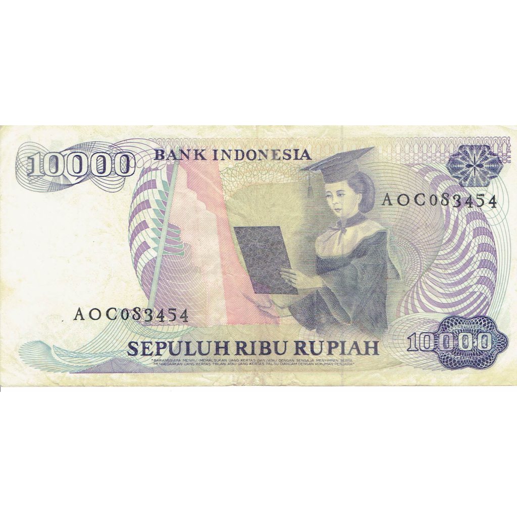 Uang Kuno 10000 Rupiah Kartini 1985 R.A. Kartini