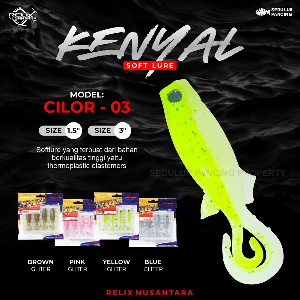 SOFTLURE RELIX NUSANTARA KENYAL | CIRENG CIMOL CILOR CILOK | Size 1.5 2 2.5 | UMPAN PANCING SOFT LUR