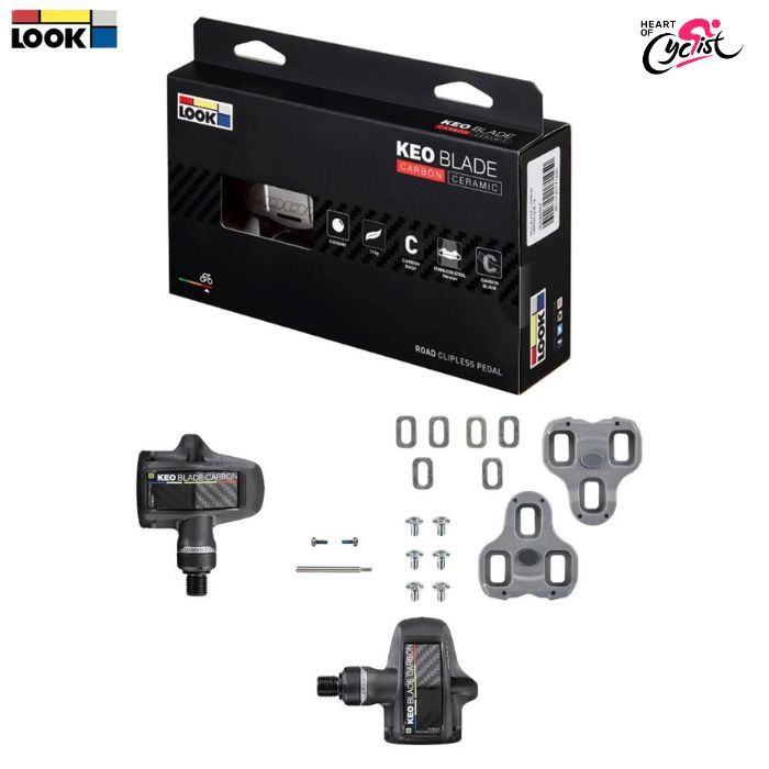 Pedal Cleat Sepeda Roadbike Look Keo Blade Carbon Ceramic Heart of Cyclist
