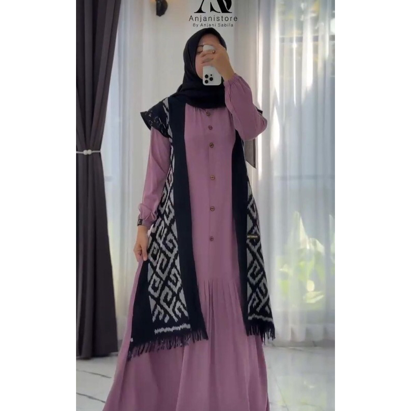 dress anjanistore pink etnic cardi terbaru/dress anjanistore terbaru