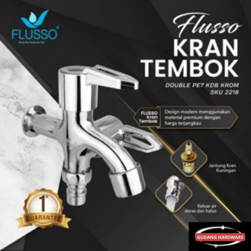 flusso kran air double / kran shower panas dingin type 2218 handle engkol original