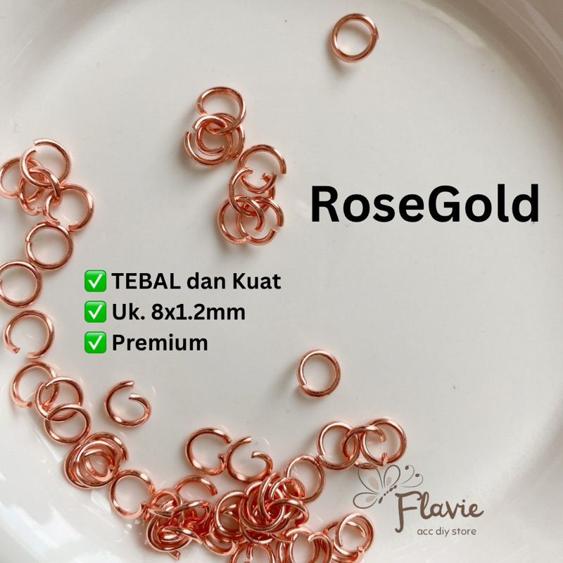 10gr Splitted Open Jump Ring • TEBAL • Jump Ring Terbuka • Flavie diy acc Emas KC Gold Silver Perak 