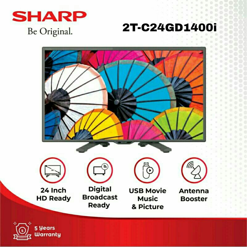 Sharp TV LED 24" HD-Ready TV Digital 24 Inch - 2T-C24GD1400i
