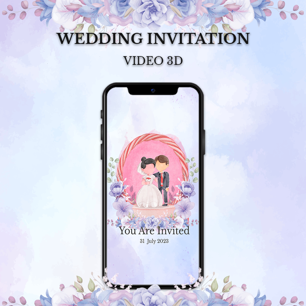 03 Undangan Pernikahan Digital | Video 3D | Wedding Invitation Murah