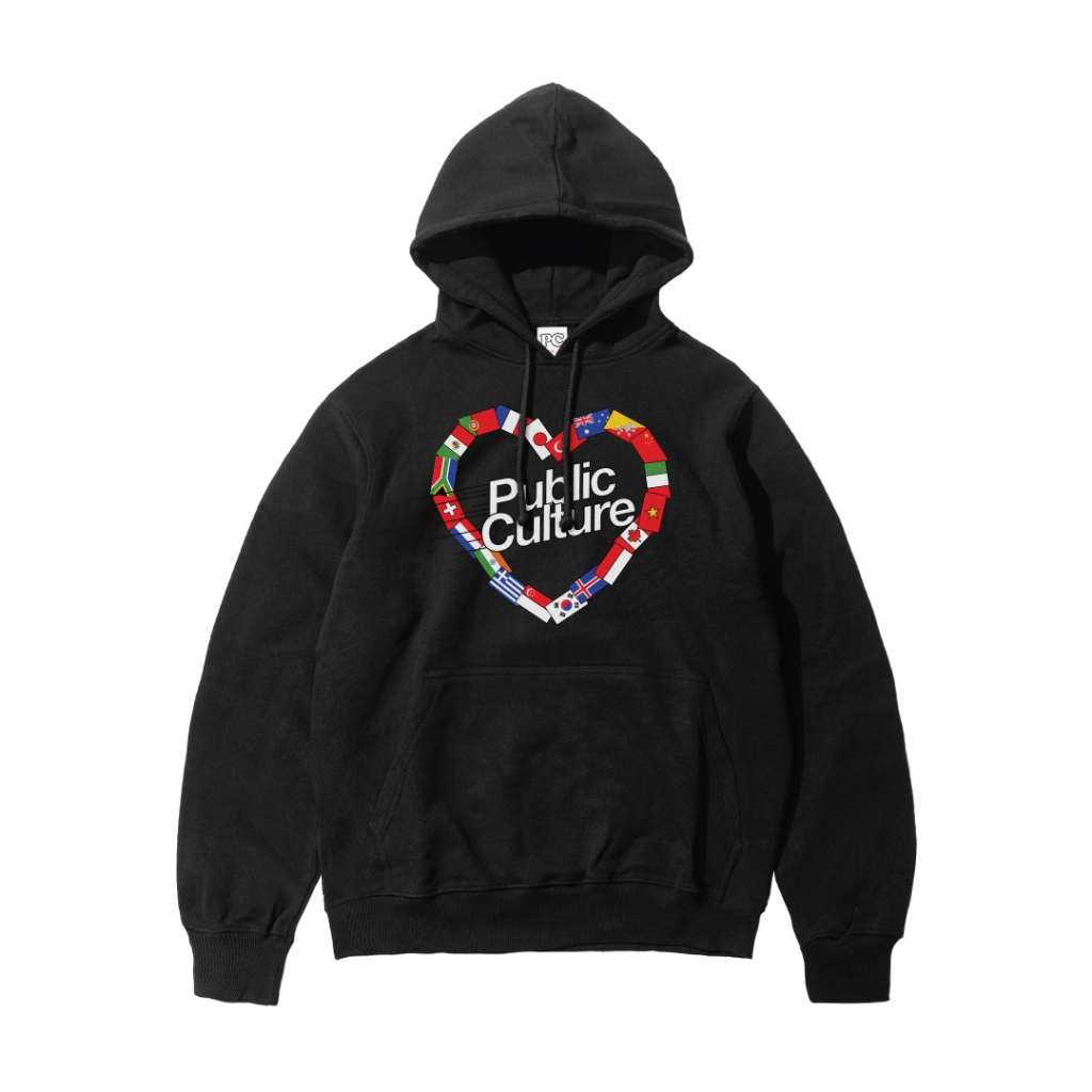 Public Culture - International Hoodie - Black