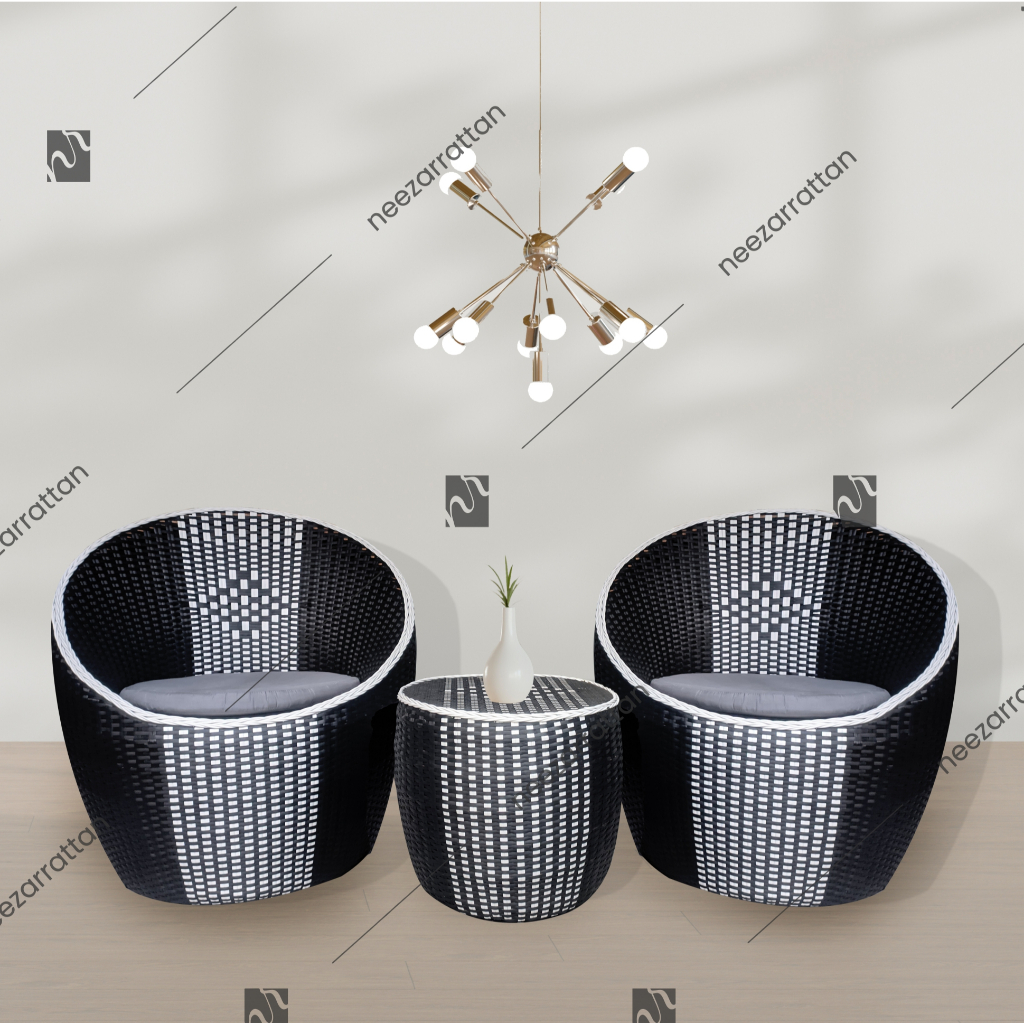 1 Set Kursi Teras Rotan Sintetis Kursi Santai Murah Minimalis Kursi Tamu Gentong