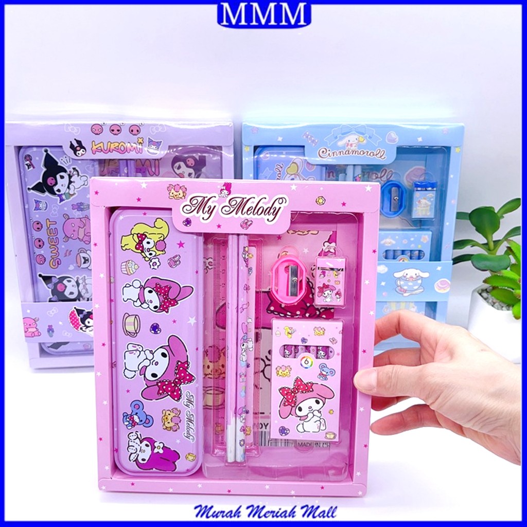 

MMM Paket Alat Tulis Karakter Kartun Set 7in1 Set Stationery 7 in 1 Alat Tulis Anak Sekolah Penghapus Pengaris Kotak Pensil Penggaris Crayon