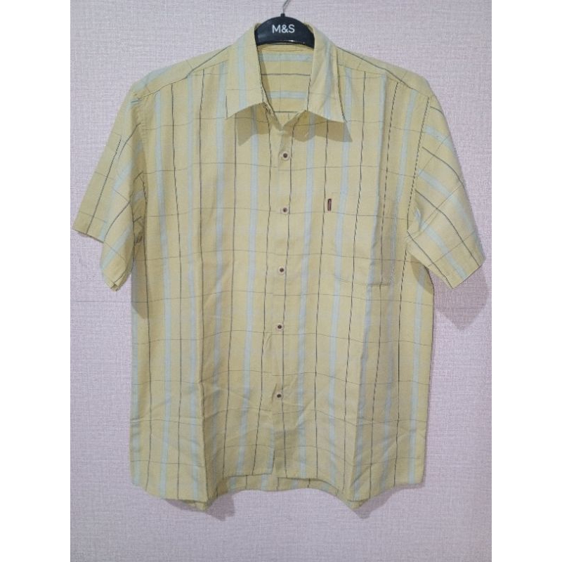 Baju kemeja pria lengan pendek cardova second