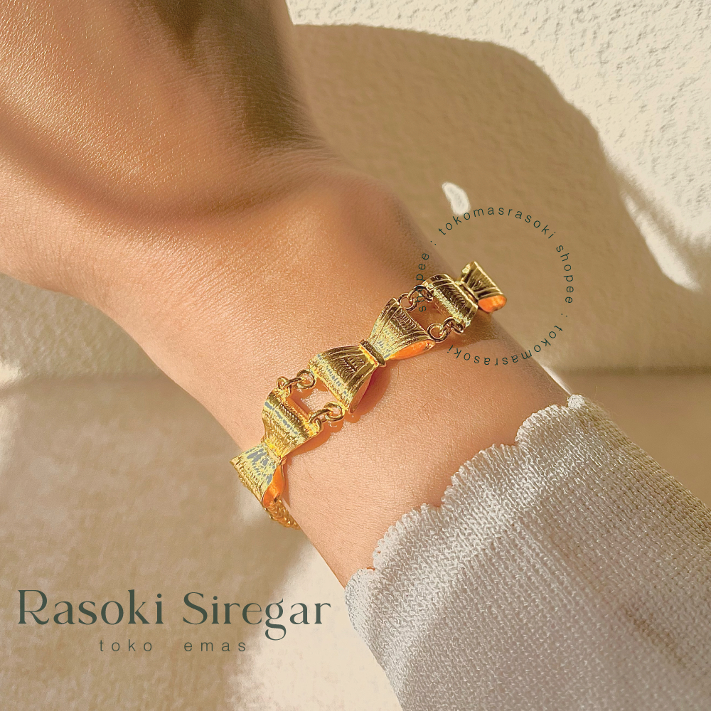 GELANG EMAS PITA 15 GR EMAS LONDON EMAS TOBA 24 KARAT KADAR 99,9% | TOKO MAS RASOKI SIREGAR