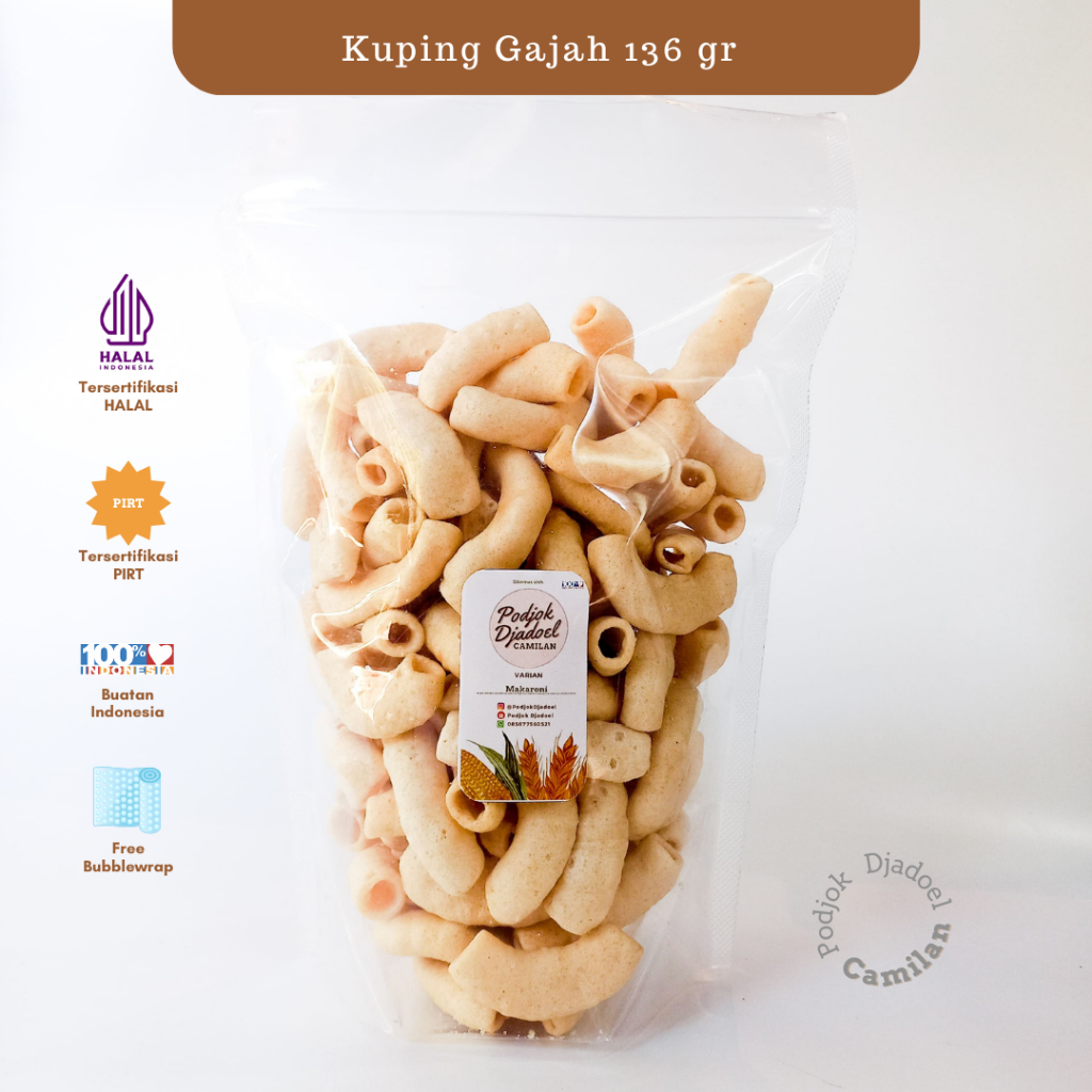 

[PodjokDjadoelCamilan] Snack Makaroni Gurih Besar Kriuk 123 gr