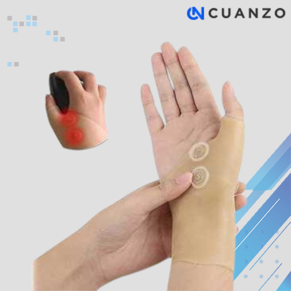 Sarung Tangan Silicone Magnetic Therapy Tenosynovitis / Deker Pelindung Penyangga Pergelangan Tangan