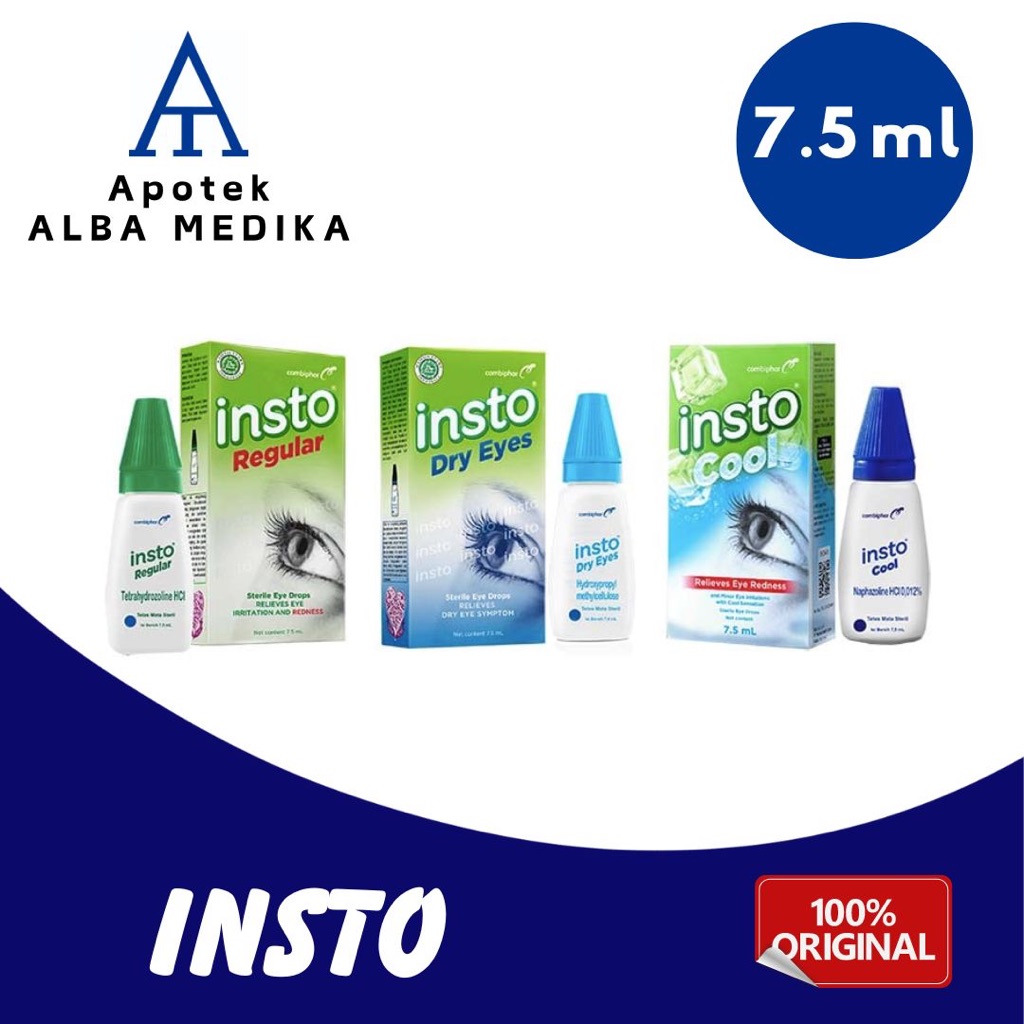 INSTO | Insto Tetes Mata untuk Mata Kering / Eye Drop | Insto Cool / Insto Dry Eye / Insto Reguler