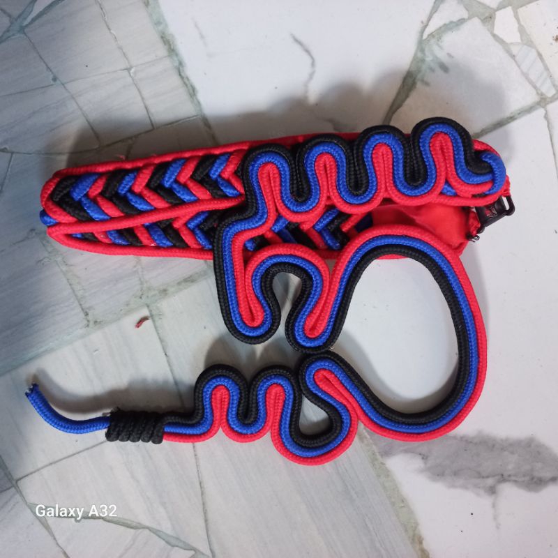 Tali komando pramuka 3 warna merah biru hitam sesuai foto tali kur taruna satuan