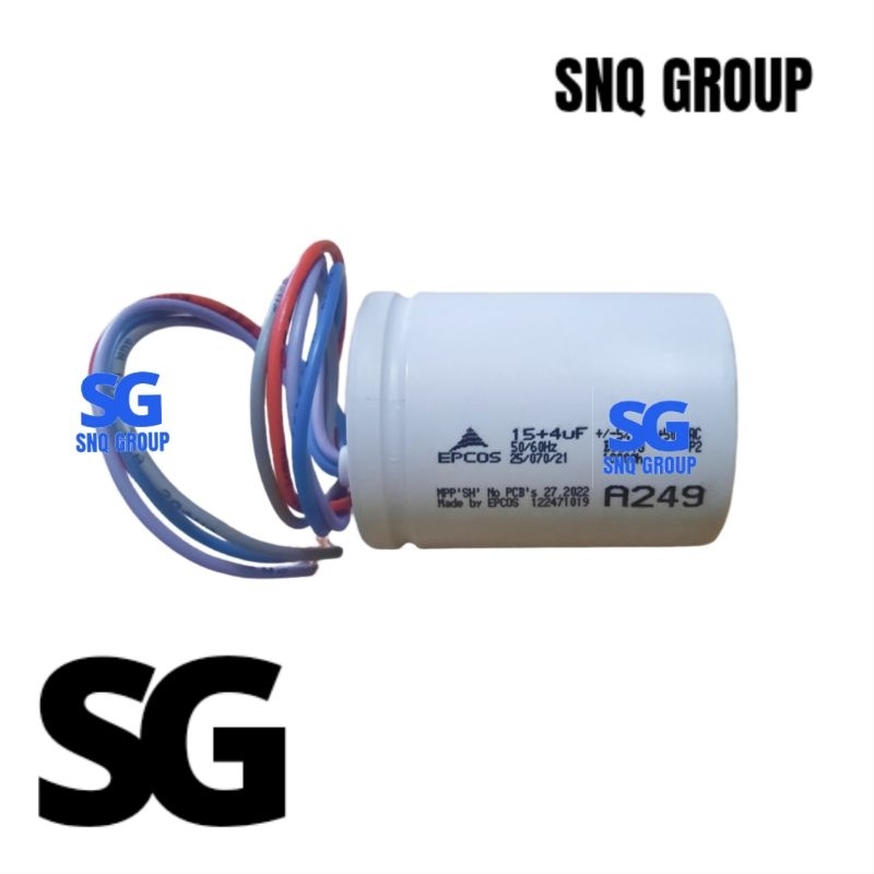 Capasitor mesin cuci original sharp 2 tabung - Kapasitor EPCOS original mesin cuci sharp dua tabung