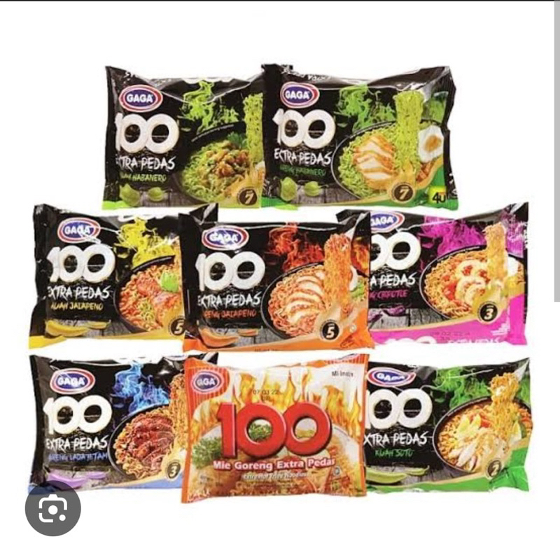 

GAGA 100 extra pedas 75/85gr mi instant aneka varian