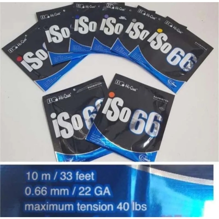 Senar Raket Badminton Hiqua Iso66 Iso 66 Bulutangkis Hi-Qua