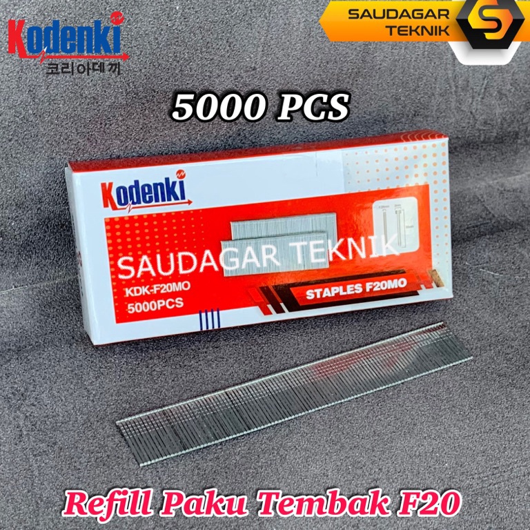 

KODE R67A KODENKI Isi Staples Paku Tembak F2 Model Lurus Refill Mesin Staples Paku Tembak Angin Stapler Gun F 2
