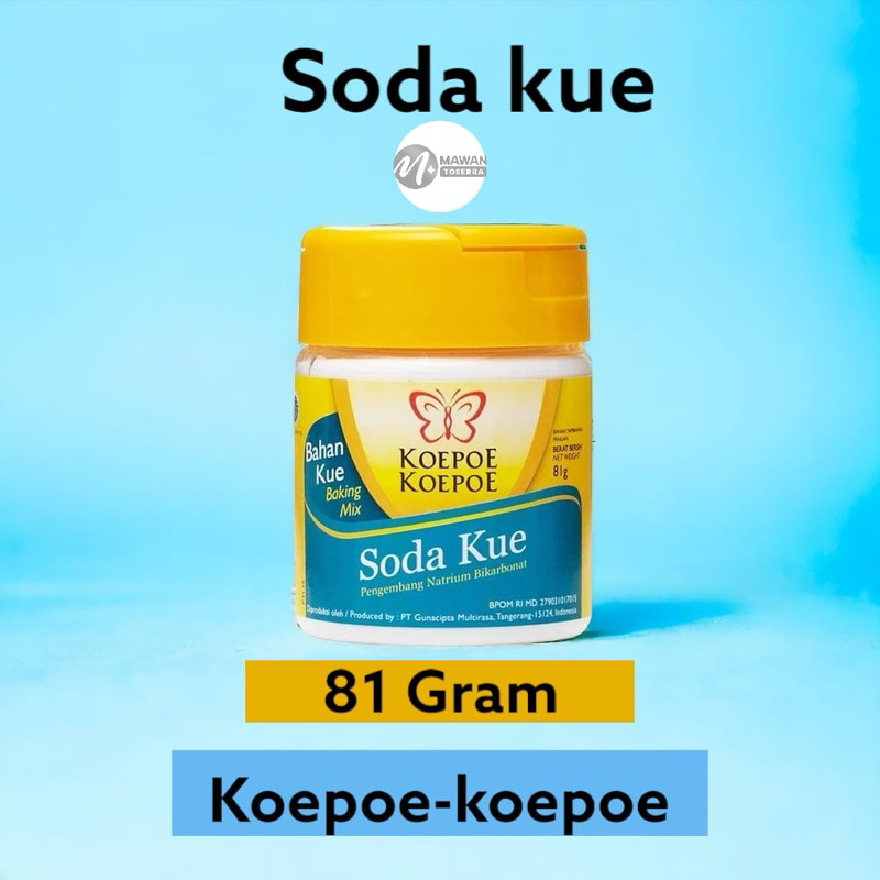 

Soda Kue Koepoe Koepoe 81 gr / Pengembang Natrium Bikarbonat Kupu