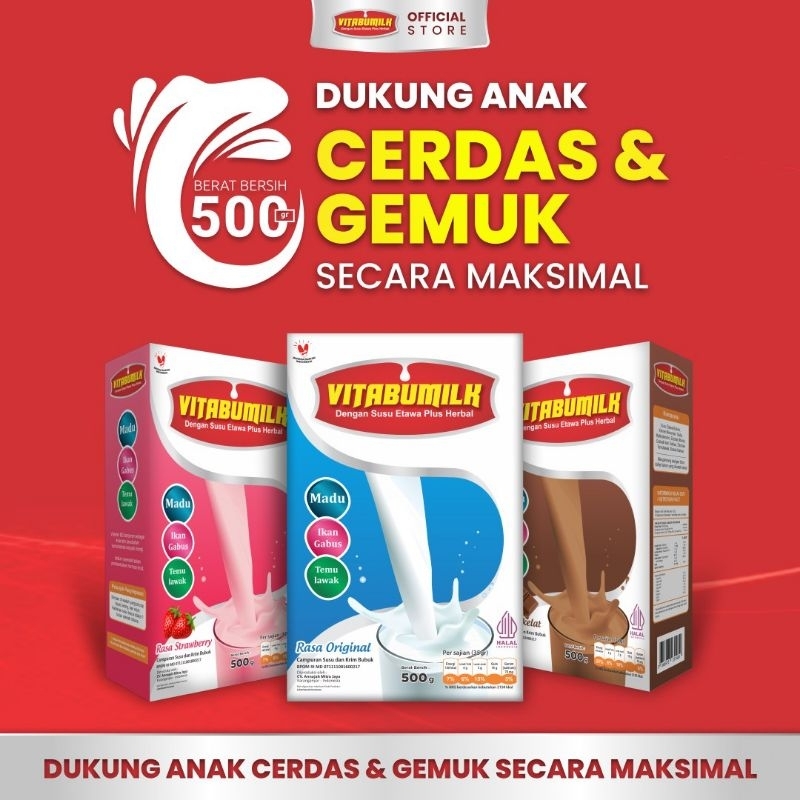 

VITABUMILK SUSU KAMBING ETAWA PLUS HERBAL DAN PENAMBAH BERAT BADAN 500GR