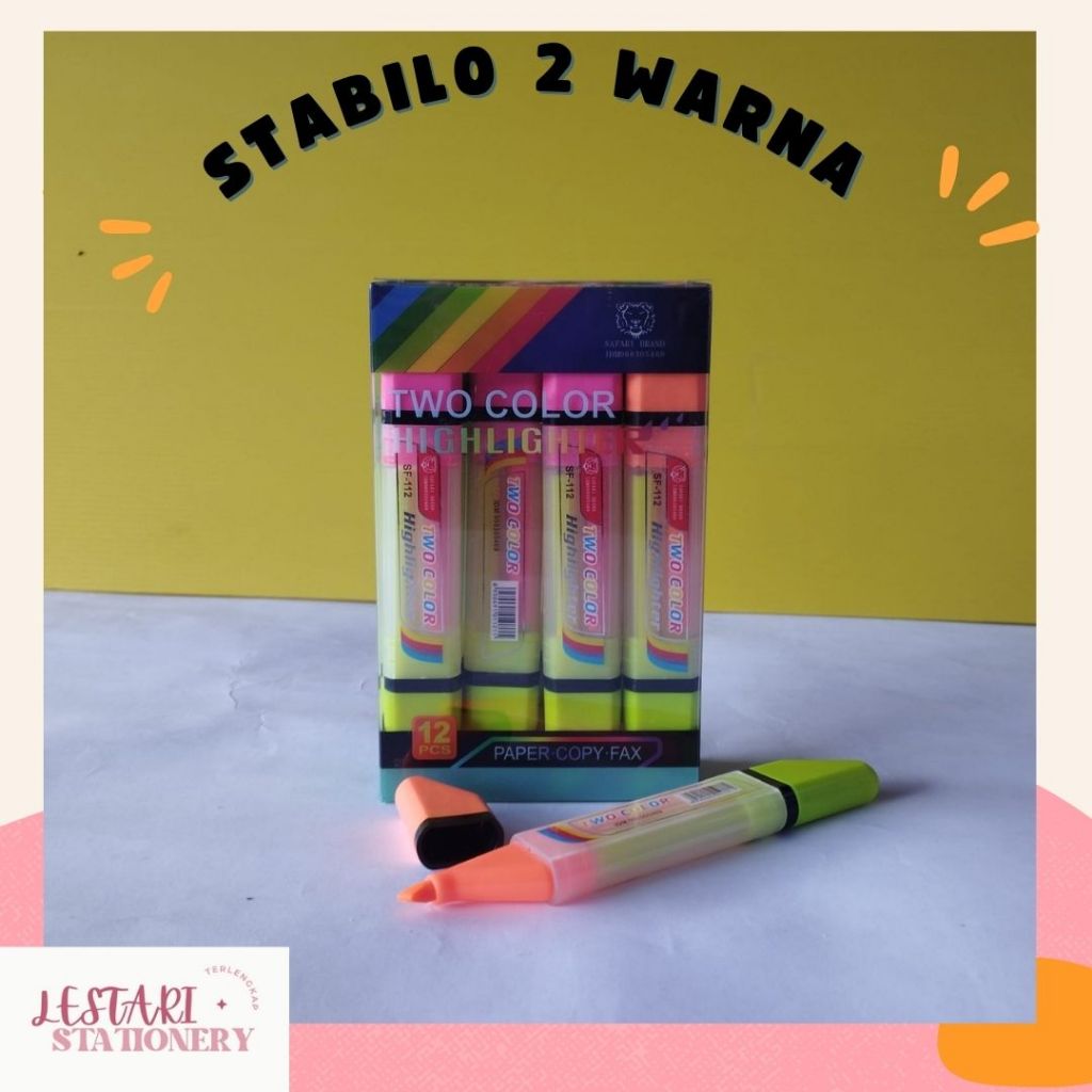 

Highlighter Two Color/Stabilo 2 Warna Lestari Stationery