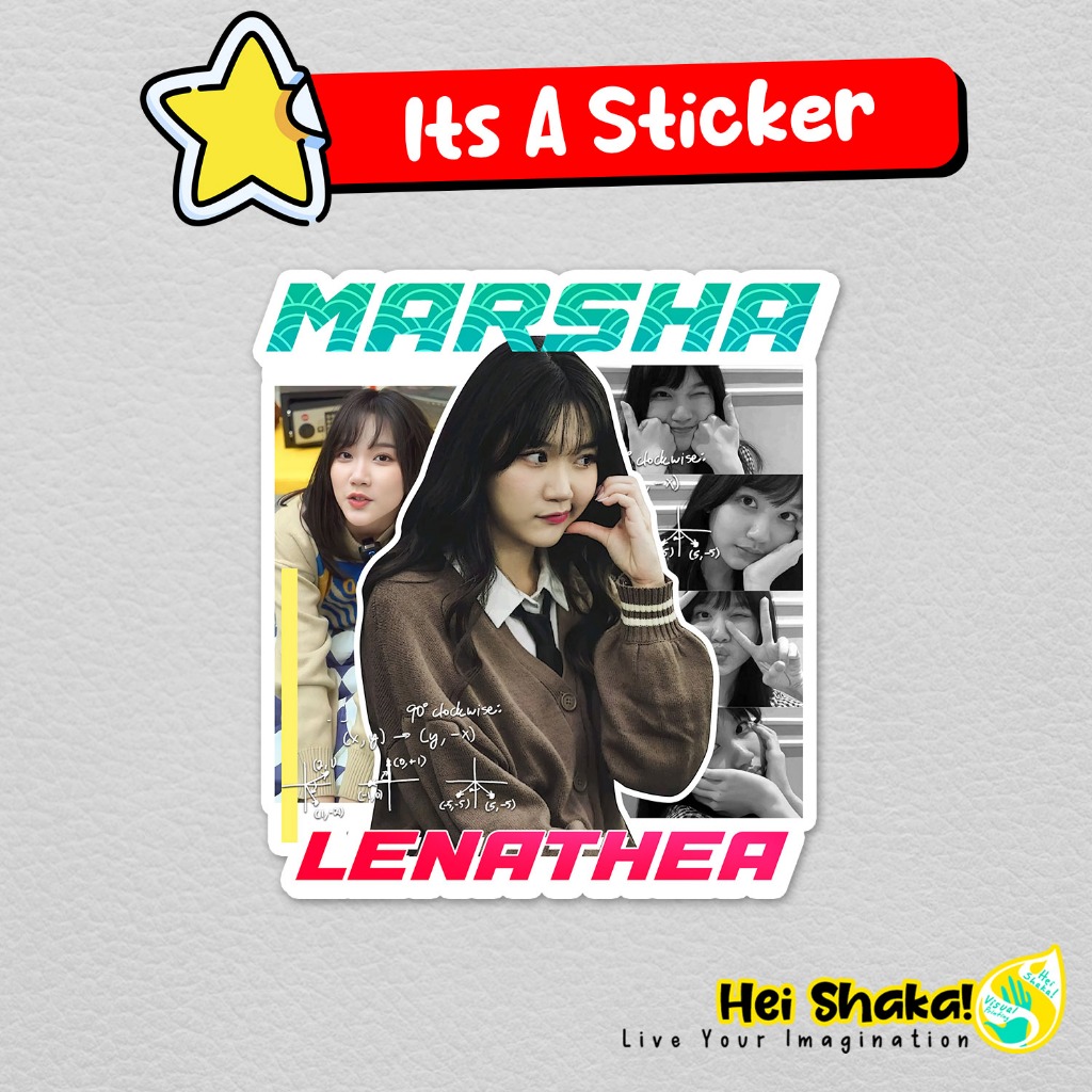 

Stiker Marsha Lenathea JKT48 Sticker Idol Grup Oshi Wota Vinyl Anti Air