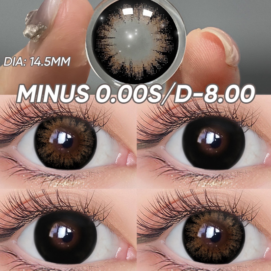 8 Minus 145MM Soflens Minus Hitam Mata Normal Lensa Kontak Warna Alami Soflens Murah Hitam Lensa War